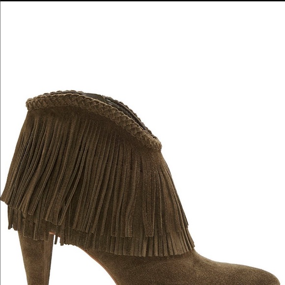 Erichan Suede Fringe Booties - Picture 2 of 7
